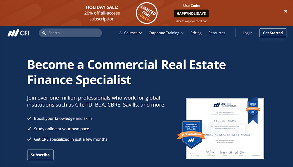 Become a Commercial Real Estate Finance Specialist