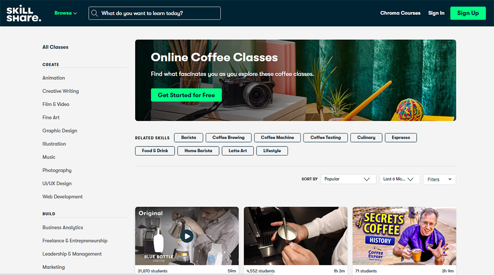Best Online Coffee Classes