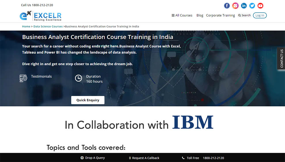 Business Analyst Certification Course Training in India – In Collaboration with IBM