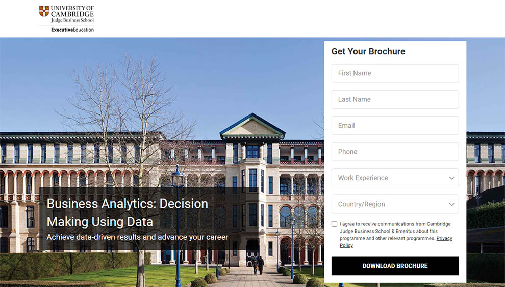 Business Analytics: Decision Making Using Data – Offered by University of Cambridge