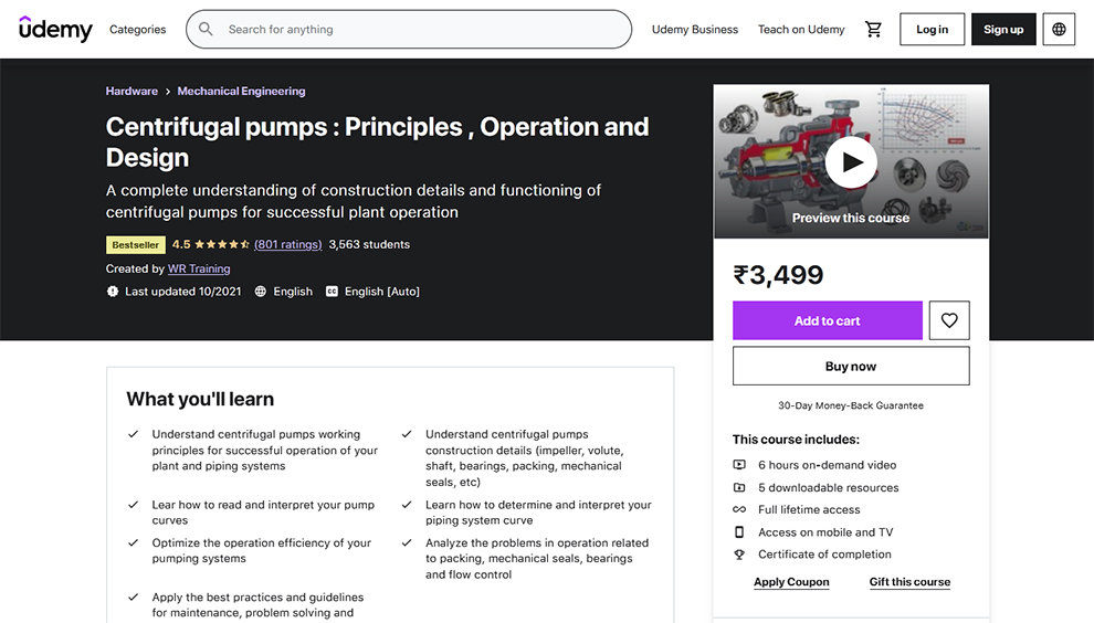 Centrifugal pumps: Principles , Operation, and Design