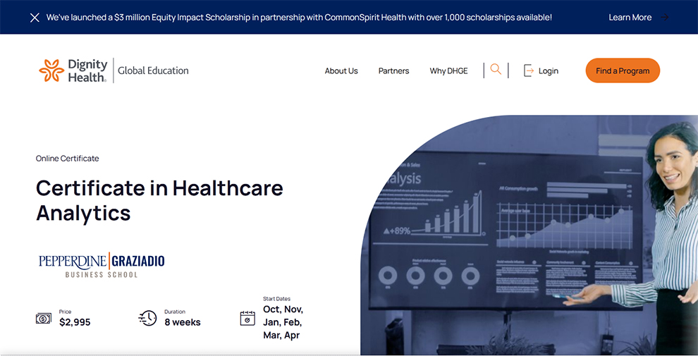 Certificate in Healthcare Analytics by (Pepperdine University)