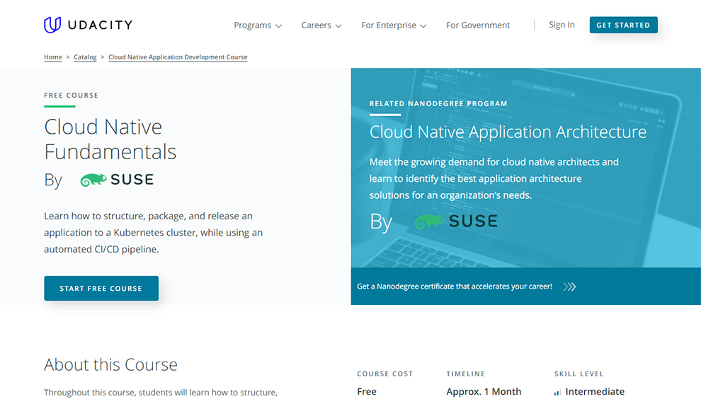 Cloud Native Application Development Course