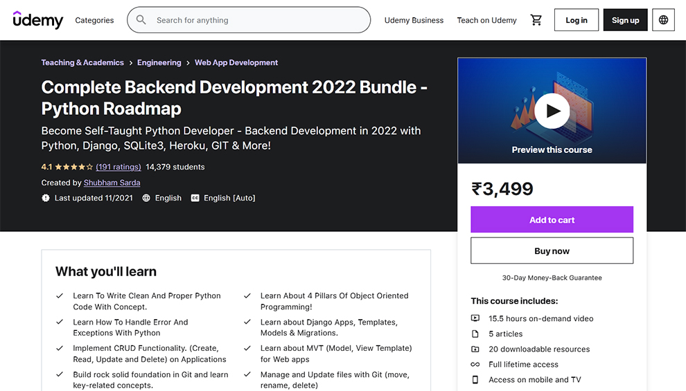 Complete Back end Development 2022 Bundle - Python Roadmap