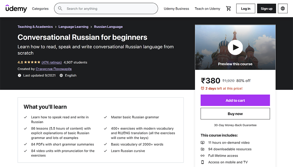 Conversational Russian for beginners
