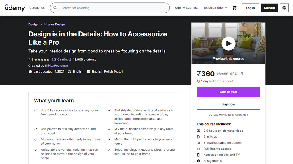 Design is in the Details: How to Accessorize Like a Pro by Udemy