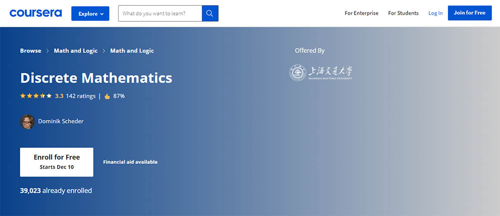 Discrete Mathematics – Offered by Shanghai Jiao Tong University