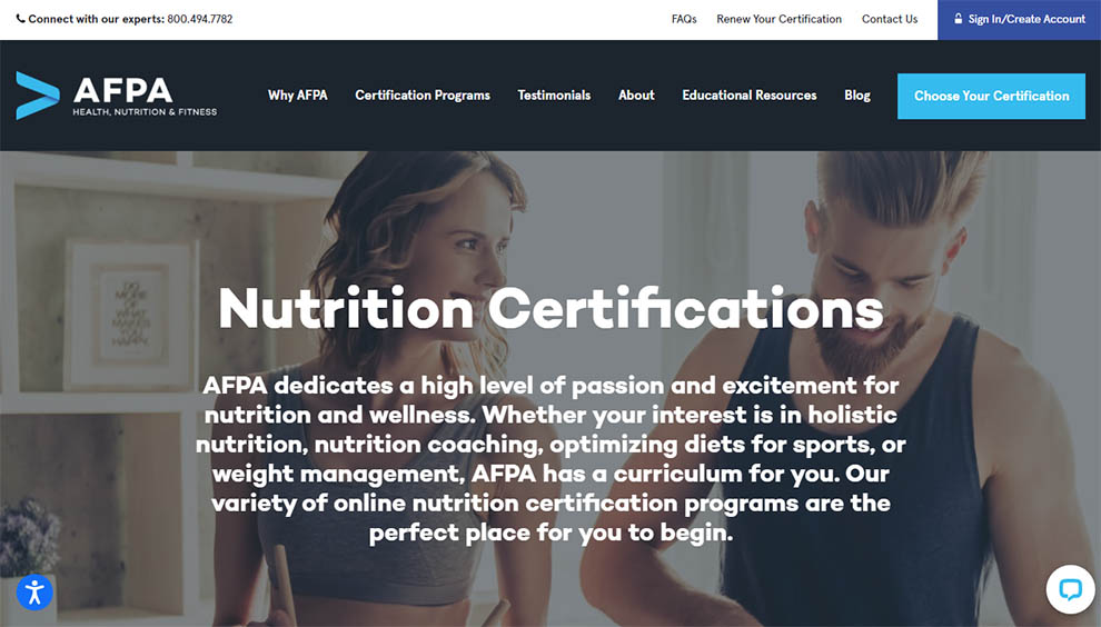 Explore Nutrition Consultant Certifications – AFPA Fitness