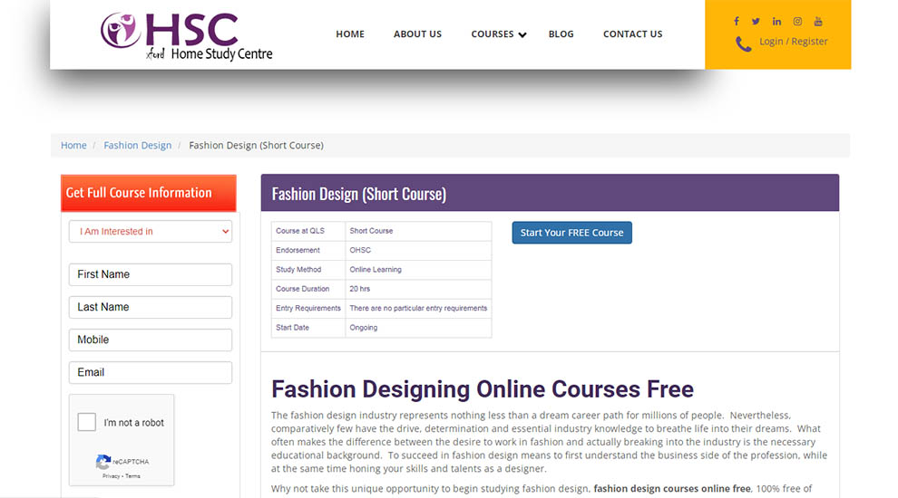 Fashion Designing Online Courses Free