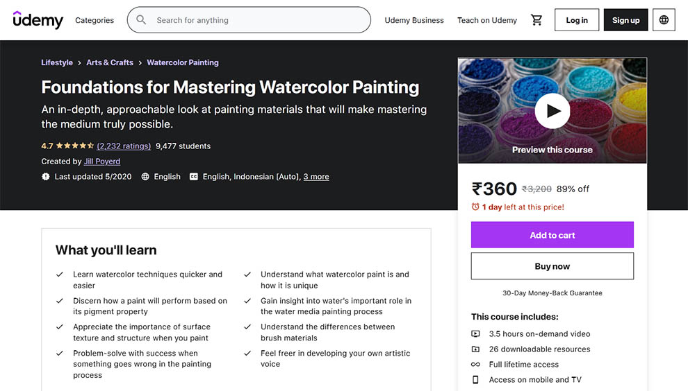 Foundations for Mastering Watercolor Painting 