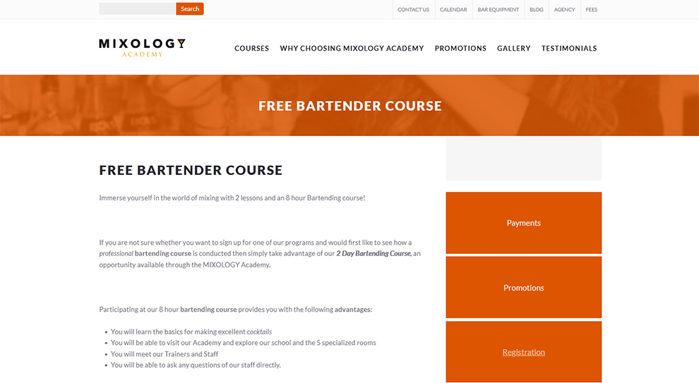 Free Bartender Course