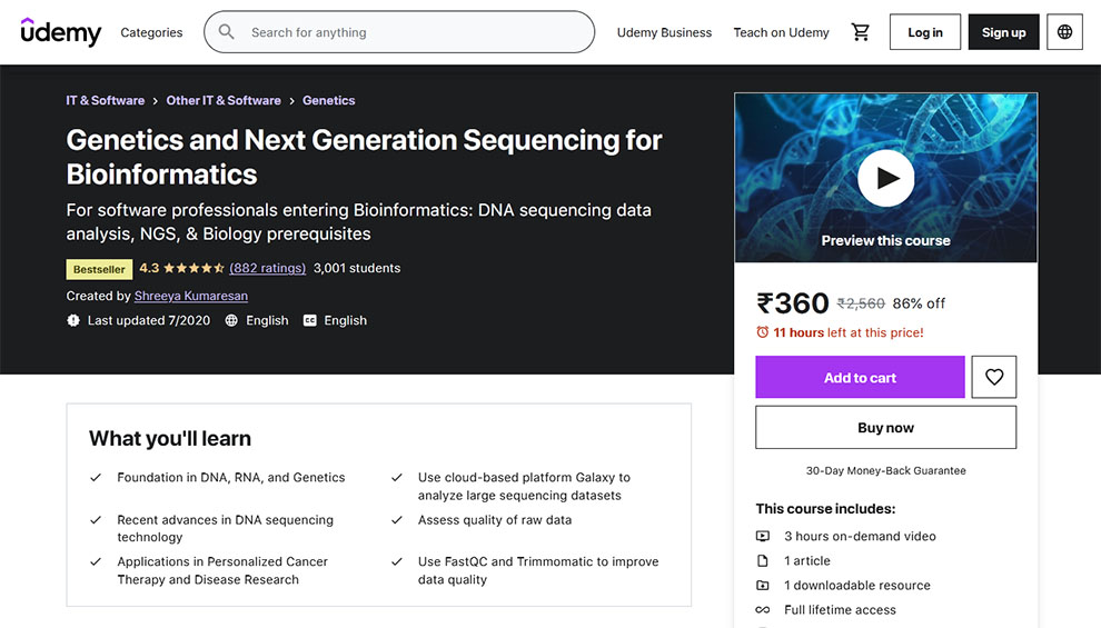 Genetics and Next Generation Sequencing for Bioinformatics