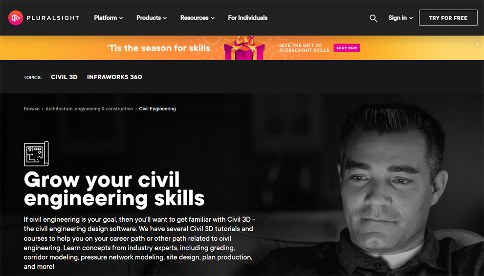 Grow your Civil Engineering Skills by Pluralsight
