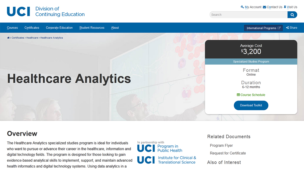 Healthcare Analytics by (UCI Division of Continuing Education)