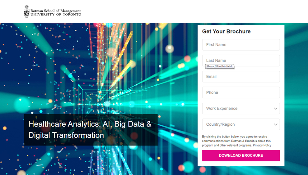 Healthcare Analytics: AI, Big Data and Digital transformation by (Rotman School of Management University of Toronto)