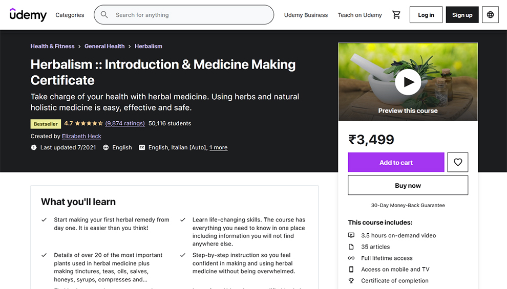 Herbalism :: Introduction & Medicine Making Certificate