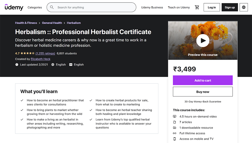 Herbalism :: Professional Herbalist Certificate