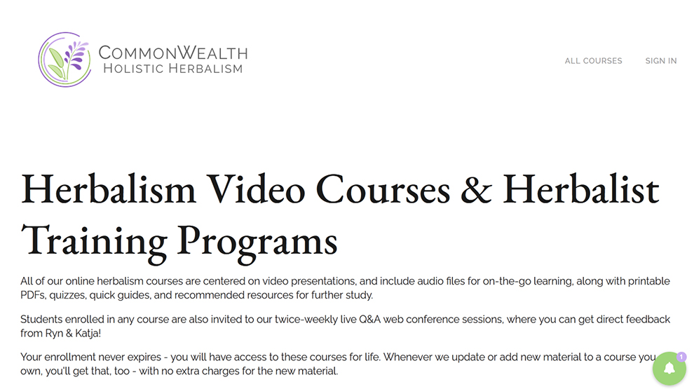 Herbalism Video Courses & Herbalist Training Programs