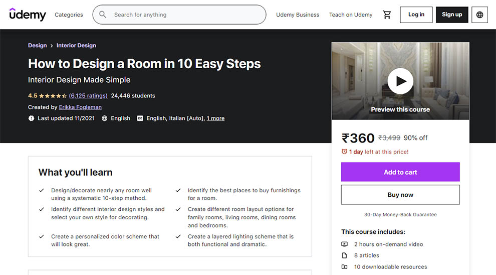 How to Design A Room in 10 easy steps by Udemy