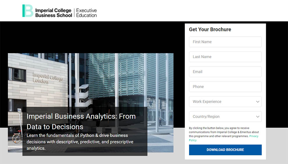 Imperial Business Analytics: From Data to Decisions