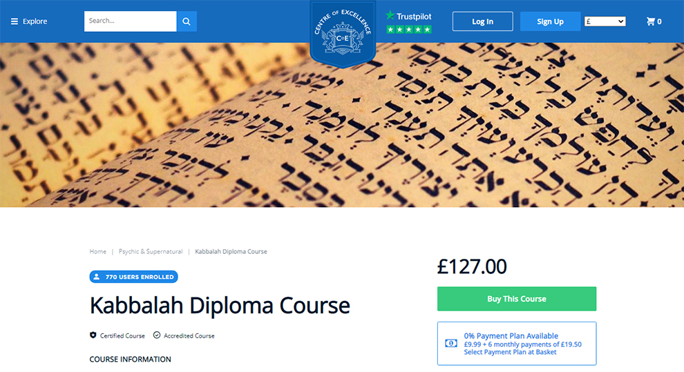 Kabbalah Diploma Course – Centre of Excellence