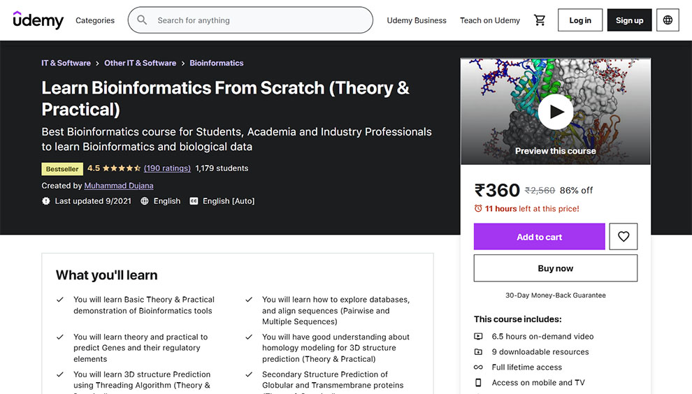 Learn Bioinformatics From Scratch