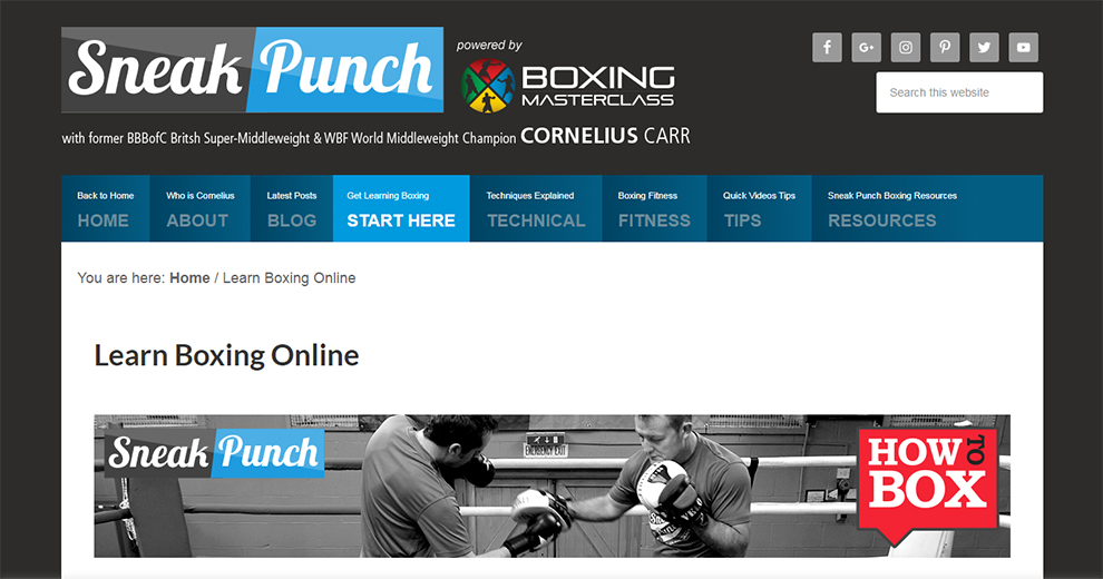 Learn Boxing Online Sneak Punch powered by Boxing Masterclass