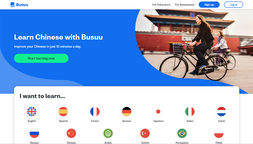 Learn Chinese with Busuu 