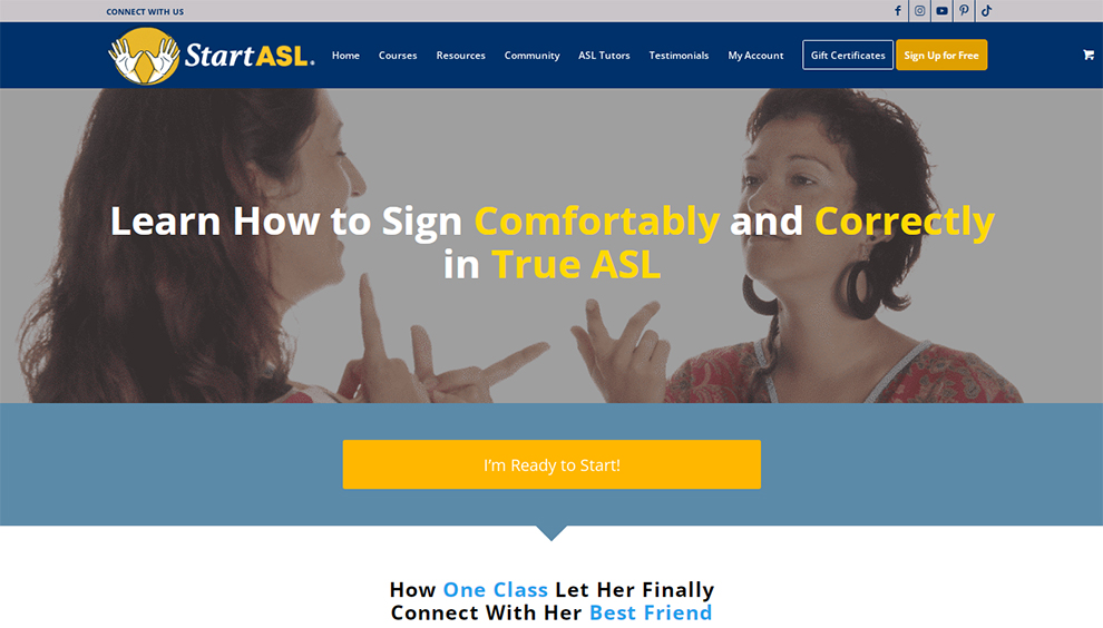 Learn How to Sign Comfortably and Correctly in True ASL – Start ASL