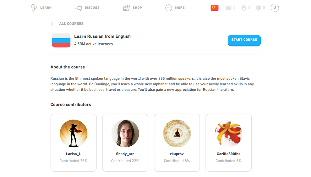 Learn Russian in just 5 minutes a day with Duolingo