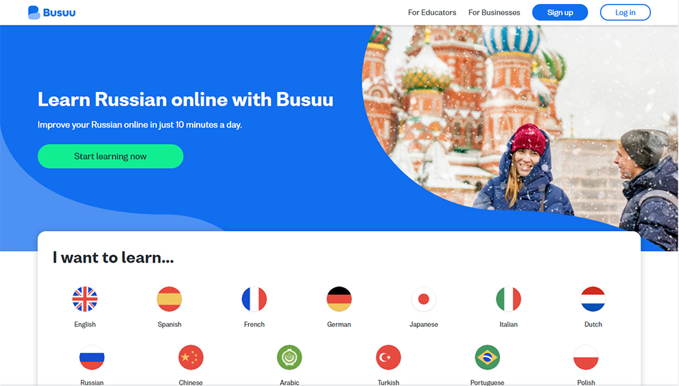 Learn Russian online with Busuu