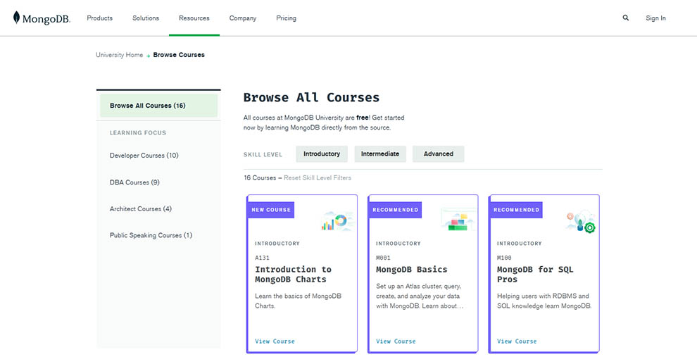 MongoDB Courses