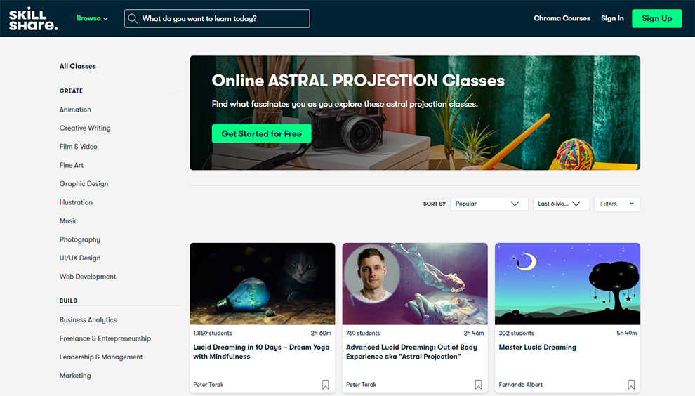 Online Astral Projection Classes