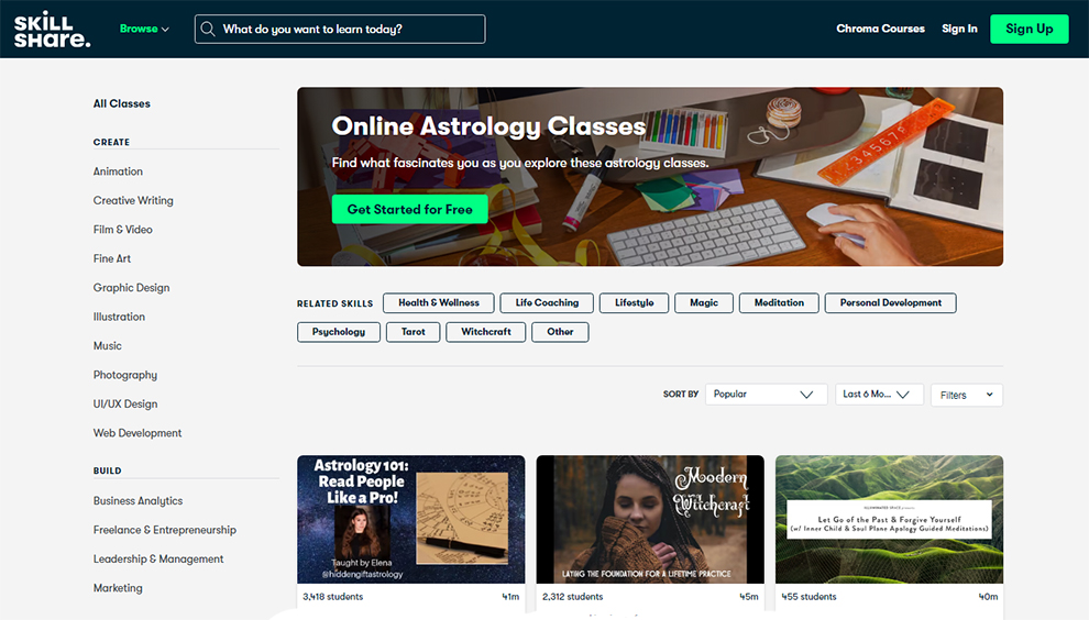 Online Astrology Classes [Skillshare]