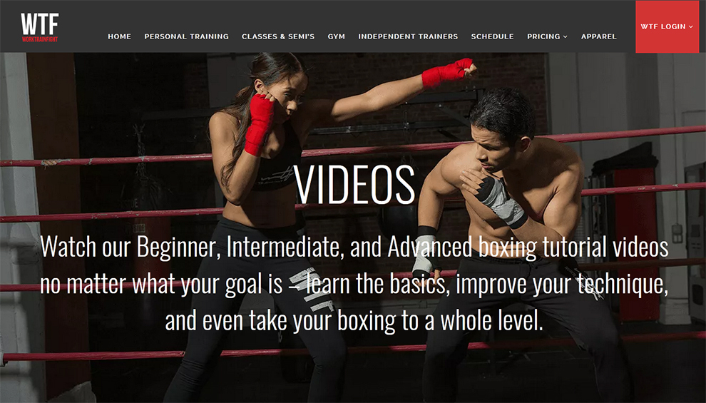 Online Boxing Videos by WTF Work Train Fight