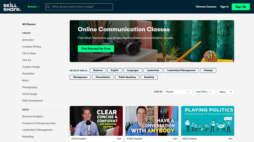 Online Communication Classes
