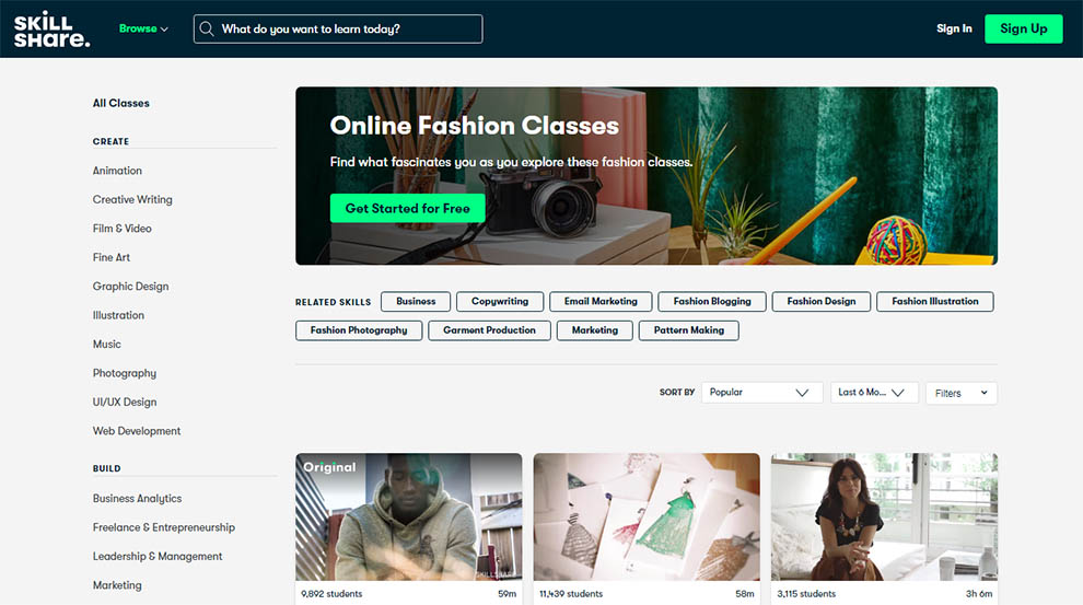 Online Fashion Classes