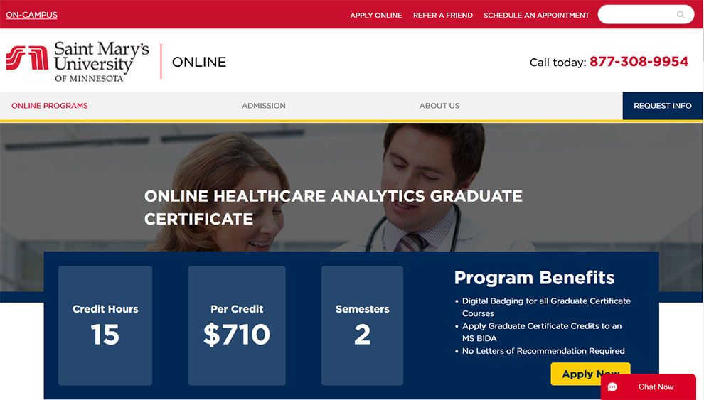 Online Healthcare Analytics Graduate Certificate Course by (Saint Mary's University of Minnesota)