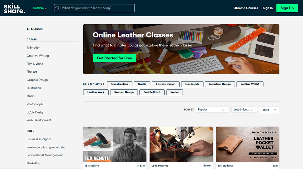 Online Leather Classes