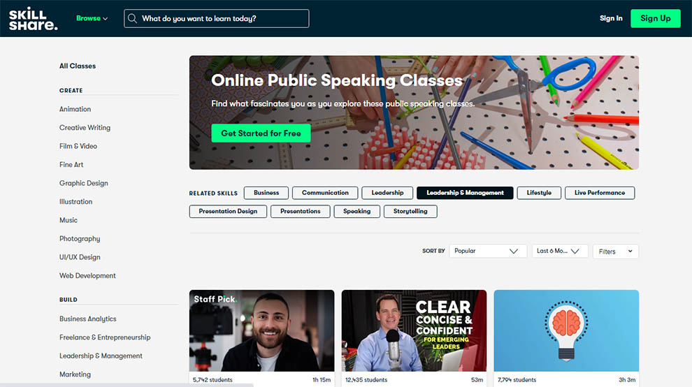 Online public speaking classes