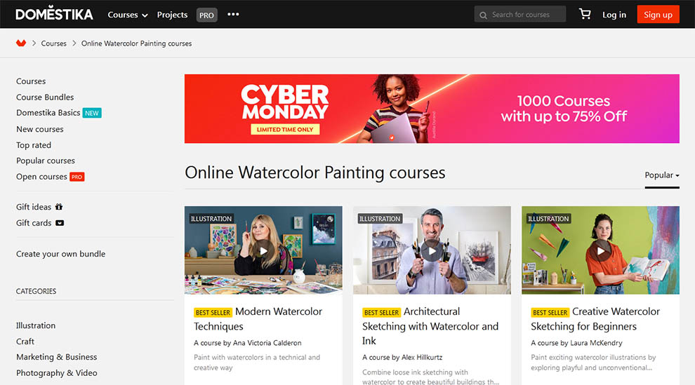 Online Watercolor Painting courses