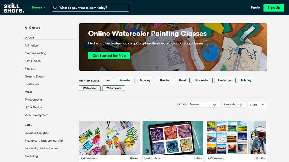 Online Watercolor Painting Classes