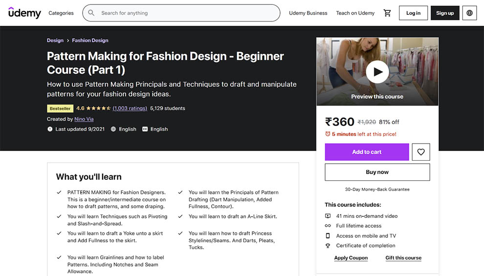 Pattern Making for Fashion Design - Beginner Course