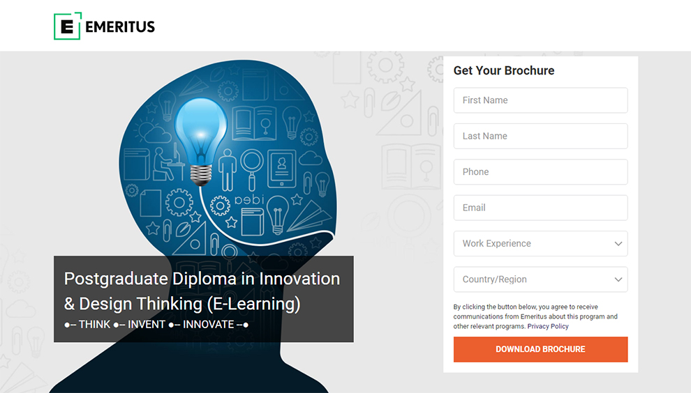 Postgraduate Diploma in Innovation & Design Thinking