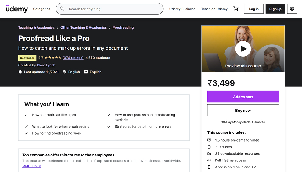 Proofread Like A Pro by Udemy