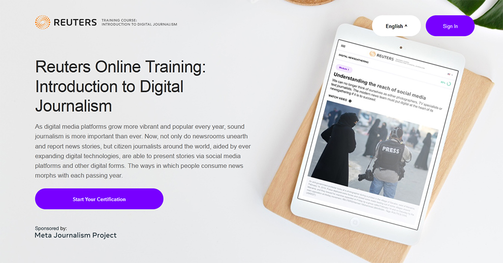 Reuters Online Training: Introduction to Digital Journalism
