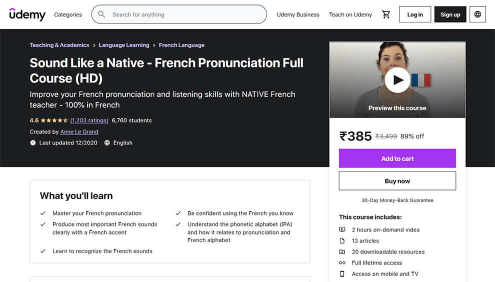Sound Like a Native - French Pronunciation Full Course