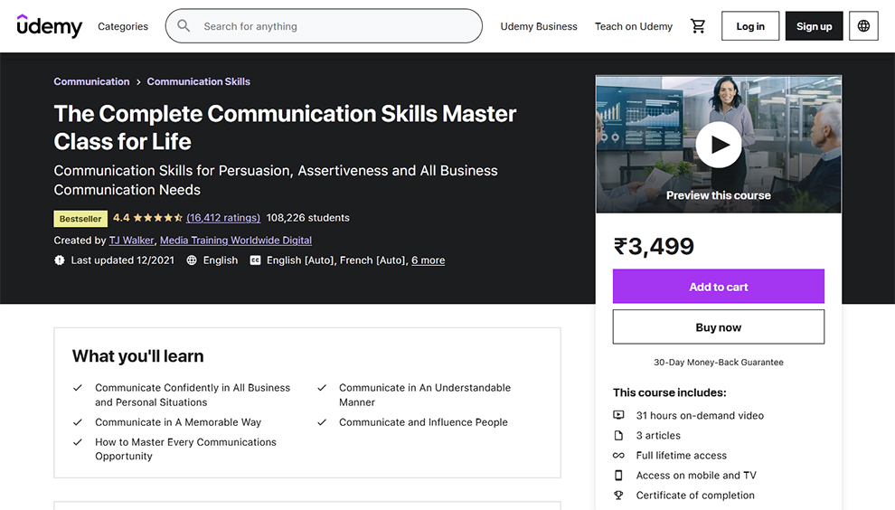 The Complete Communication Skills Masterclass for Life