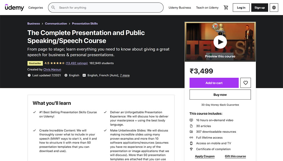 The Complete Presentation and Public Speaking/Speech Course