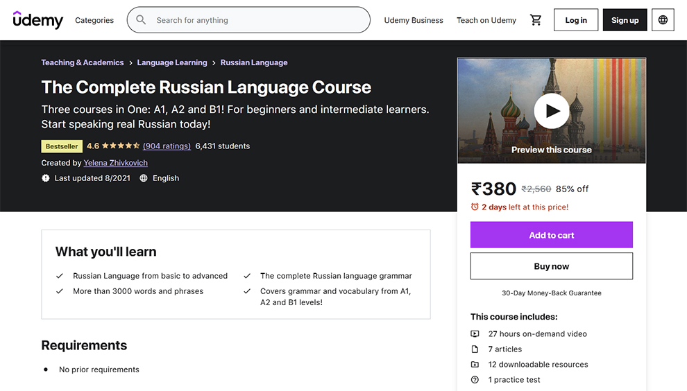 The Complete Russian Language Course 